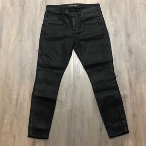 Rocker-chic mid rise ankle leggings